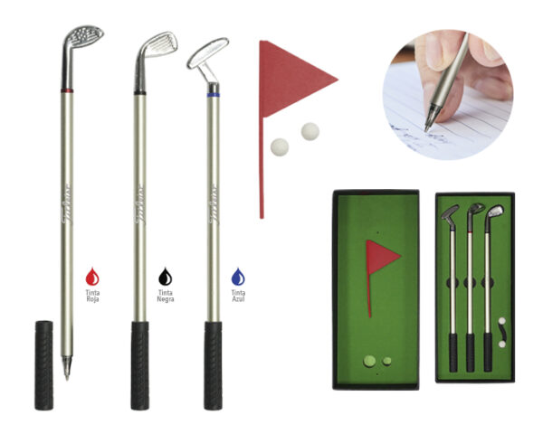 SET DE BOLÍGRAFOS PALOS DE GOLF